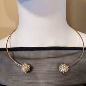 Vintage collar bead rhinestone necklace